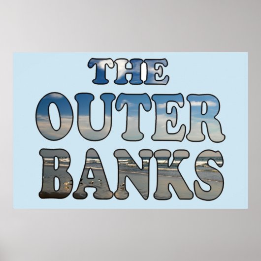 アウターバンクスビーチ文字 ポスター (正面)