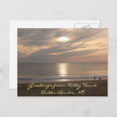 アウターバンクス子猫ホークサンセットビーチはがき ポストカード (正面/裏面)