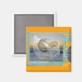 アウターバンクスNorth Carolina Seashell & Surf マグネット (正面/裏面)