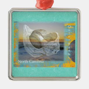 アウターバンクスNorth Carolina Seashell & Surf メタルオーナメント