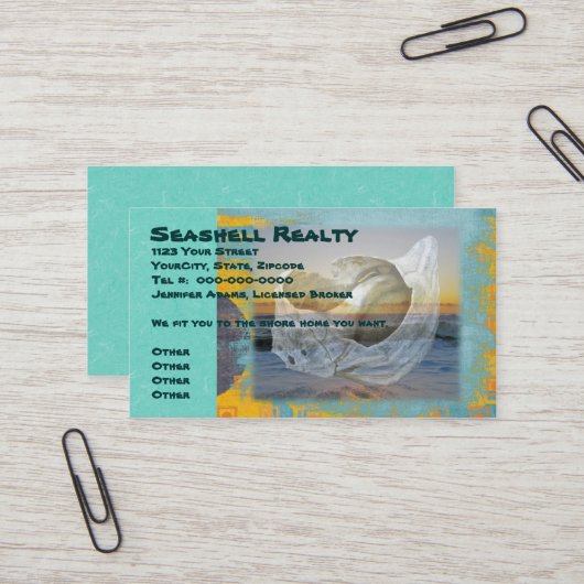 アウターバンクスNorth Carolina Seashell & Surf 名刺 (正面/裏面インサイチュ)