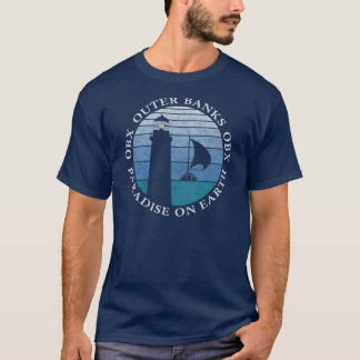 アウターバンクスOBXライトハウスブルースカイホワイトヴィンテージ Tシャツ