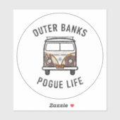 アウターバンクスVan PogueライフOBXヴィンテージ（白） シール (シート)