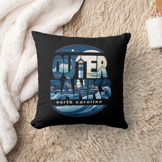 アウターバンクノースカロライナの灯台 クッション (ブランケット)