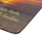 アウターバンクノースカロライナビーチサンセットオレンジスカイ カッティングボード (角)