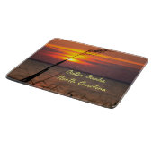 アウターバンクノースカロライナビーチサンセットオレンジスカイ カッティングボード (角)