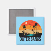 アウターバンクノースカロライナヴィンテージ マグネット (正面/裏面)