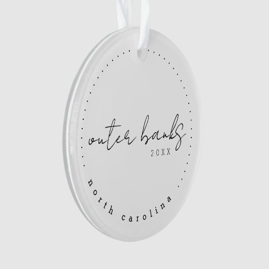 アウターバンクノースカロライナ旅行USAシンプル オーナメント (正面)