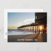 アウターバンクノースカロライナOBXアバロン魚釣り桟橋 ポストカード (正面/裏面)