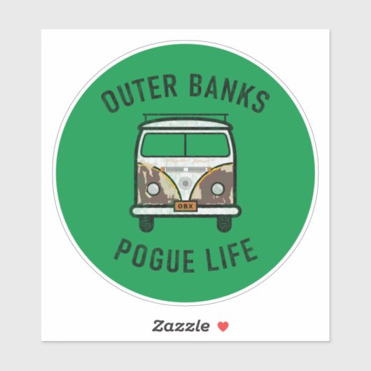 アウターバンクバンポグライフOBXヴィンテージ(緑) シール (シート)