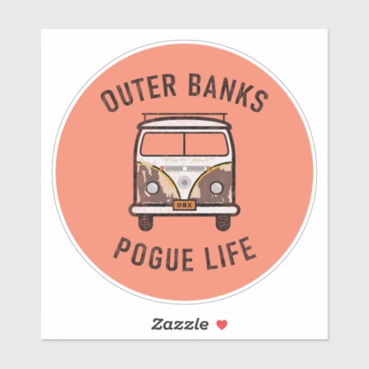 アウターバンクヴァンポグライフOBXヴィンテージ（サーモン） シール (シート)