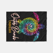 アウターバンク絞り染めシータートルカロライナ家族Vac フリースブランケット (正面(横))