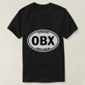 アウターバンク、ノースカロライナ州OBXオーバルトラベル Tシャツ (デザイン正面)