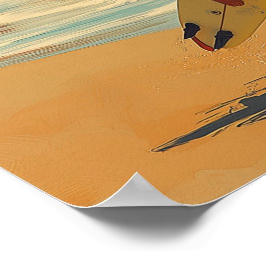 アウターバンクNCヴィンテージ旅行 ポスター (角)