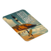 アウターバンクNCヴィンテージ旅行 マグネット (右側)