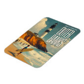 アウターバンクNCヴィンテージ旅行 マグネット (左側)