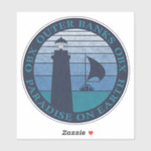 アウターバンクOBXブルースカイネイビーアクアヴィンテージ シール (シート)