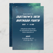 アウターパーソナライズされたスペーススカイブルーとグリーンパーティー