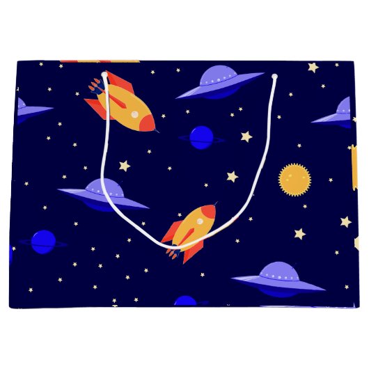 アウター宇宙アートアウター太陽のウィルズ天文学者 ラージペーパーバッグ (正面)