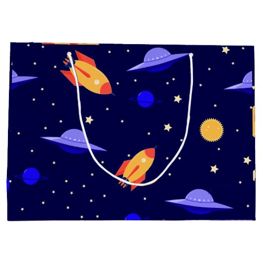 アウター宇宙アートアウター太陽のウィルズ天文学者 ラージペーパーバッグ (裏面)