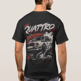 アウディ クワトロ ドリフト モータースポーツ Tシャツ | フロントロゴ