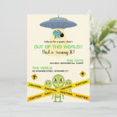 アウトこの世界の大人のエイリアン誕生日招待状 招待状 (スタンド正面)