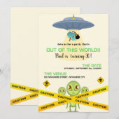 アウトこの世界の大人のエイリアン誕生日招待状 招待状 (正面/裏面)