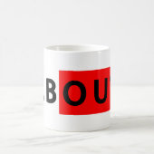 アウトとバージョン情報 コーヒーマグカップ (中央)