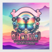 アウトと誇りを持ったゲイプライドパーティー ウィンドウサイン (シート)