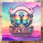 アウトと誇りを持ったゲイプライドパーティー ウィンドウサイン (シート2)