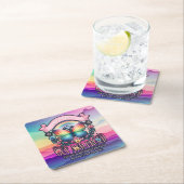 アウトと誇りを持ったゲイプライドパーティー スクエアペーパーコースター (インサイチュ)