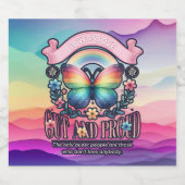 アウトと誇りを持ったゲイプライドパーティー スパークリングワインラベル (シングルラベル)