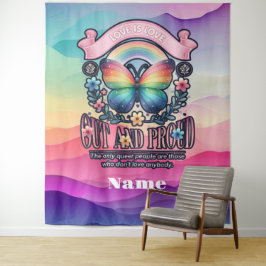 アウトと誇りを持ったゲイプライドパーティー タペストリー