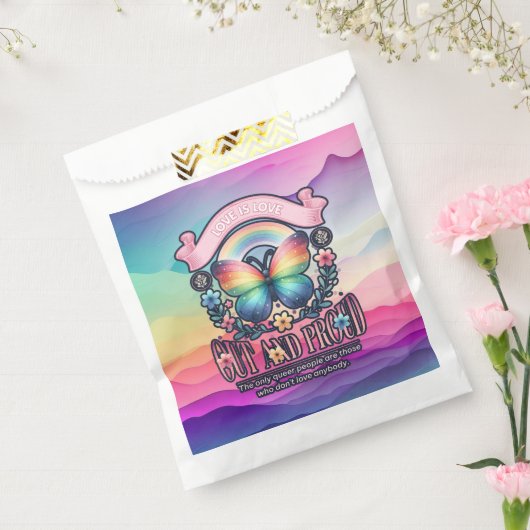 アウトと誇りを持ったゲイプライドパーティー フェイバーバッグ (封をした状態)