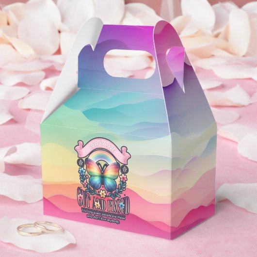 アウトと誇りを持ったゲイプライドパーティー フェイバーボックス (ウェディング)