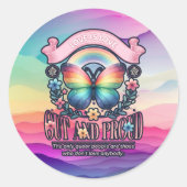 アウトと誇りを持ったゲイプライドパーティー ラウンドシール (正面)