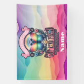 アウトと誇りを持ったゲイプライドパーティー 横断幕 (縦)