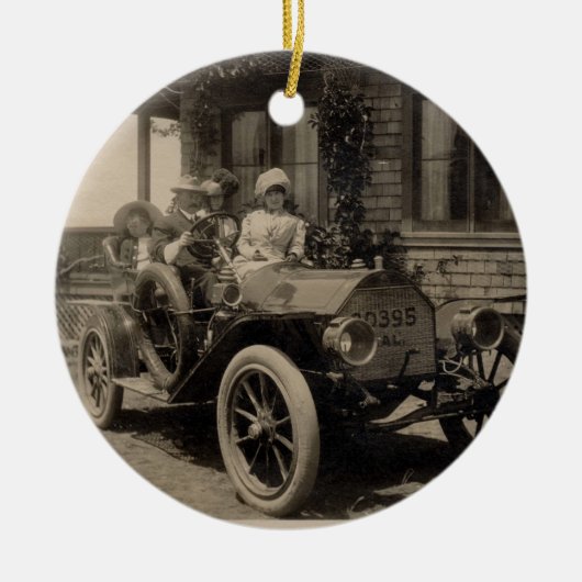 アウトに乗る – ヴィンテージ写真 – オーナメント (正面)