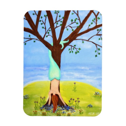 「アウトオブウォーター」マーメイドファンタジーアート マグネット (縦)