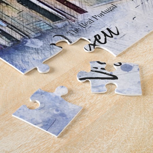 アウトオブザウェイカフェViseu Portugal ジグソーパズル (側面)