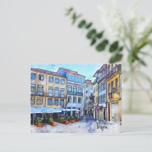 アウトオブザウェイカフェViseu Portugal ポストカード (スタンド正面)