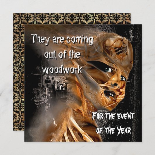 アウトオブザウッドワークハローウィンパーティ招待状 招待状 (正面/裏面)