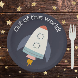 アウトオブザワールド宇宙パーティープレート ペーパープレート