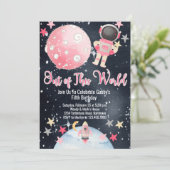 アウトオブザワールド宇宙宇宙飛行士ガール招待状 招待状 (スタンド正面)