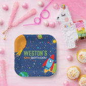 アウトオブザワールド宇宙誕生日紙プレート ペーパープレート (パーティー)