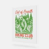 アウトオブブレススロッおもしろいスハイキングクラブ アクリルサイン (傾斜)