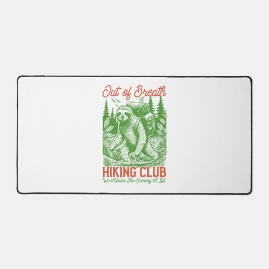 アウトオブブレススロッおもしろいスハイキングクラブ デスクマット (正面)