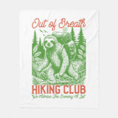 アウトオブブレススロッおもしろいスハイキングクラブ フリースブランケット (正面)