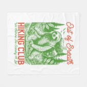 アウトオブブレススロッおもしろいスハイキングクラブ フリースブランケット (正面(横))