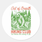 アウトオブブレススロッおもしろいスハイキングクラブ ラウンドシール (正面)